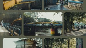 Merapat ke Tepi Sungai Brantas Nyari Momen di Jembatan Swereg