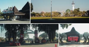 Alun-alun Kota Blitar - Suasana Pagi dan Sore hari